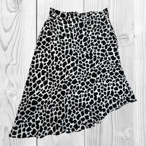 Inc International Concepts Womens Skirt Giraffe Print Asymmetrical Hem Size 4